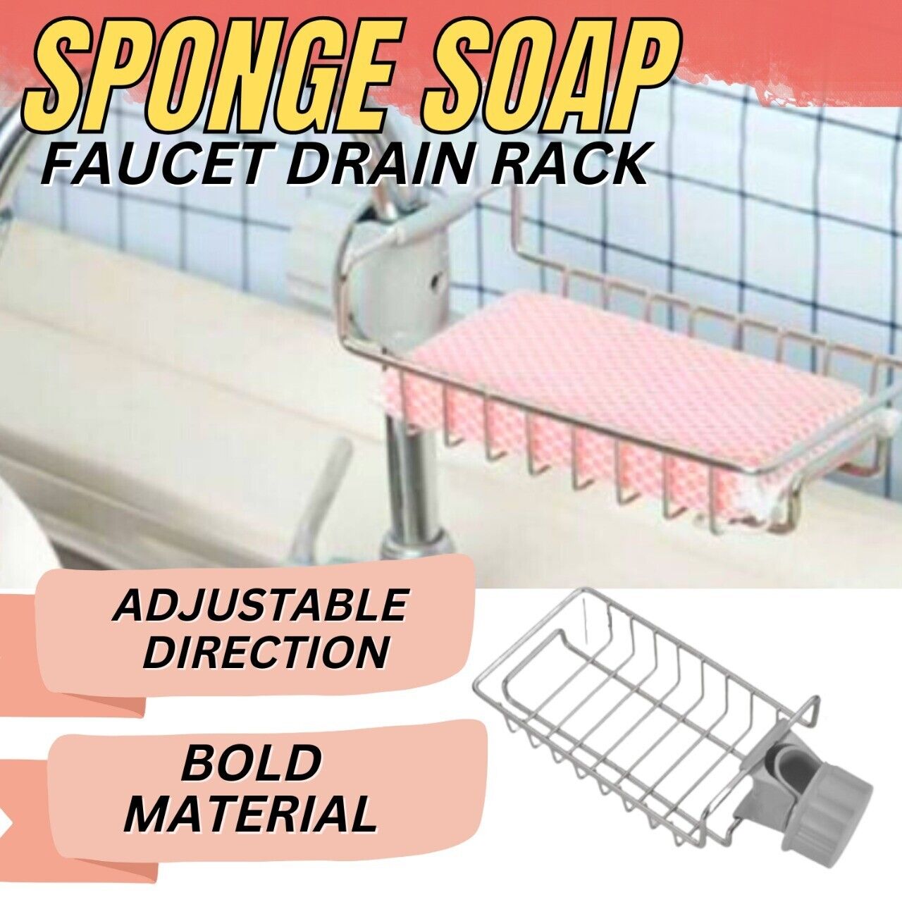 Drain Rack Storage Holder Kitchen Sink Faucet