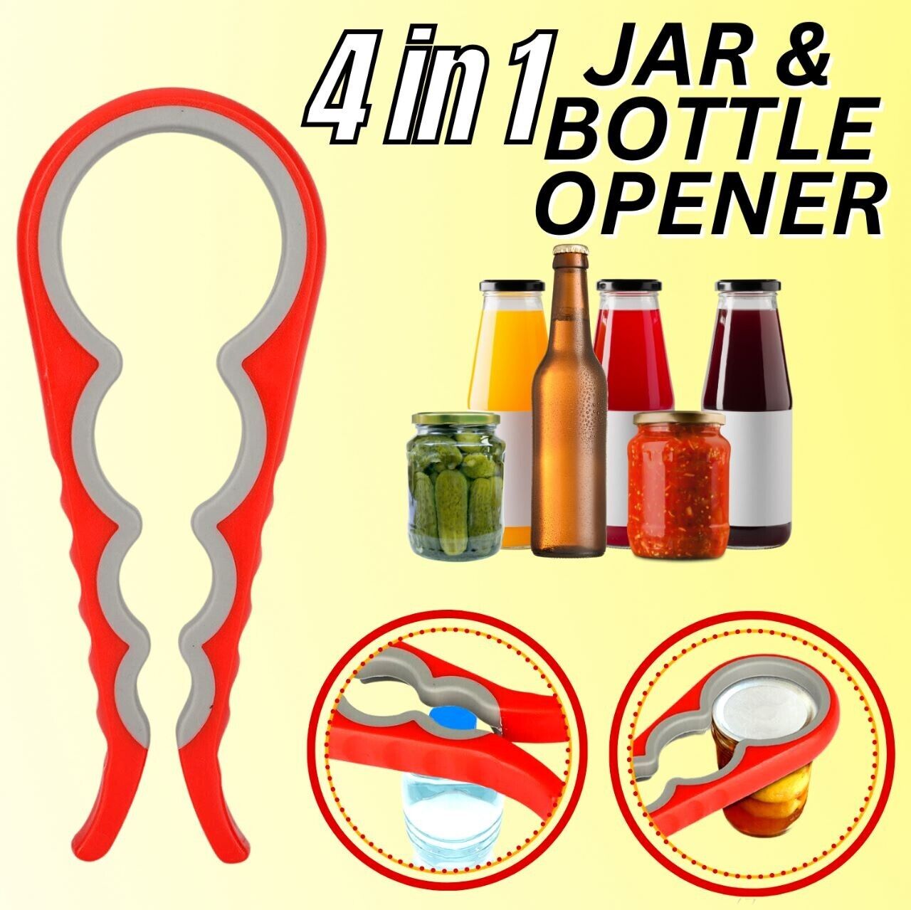 Adjustable Multifunctional Can Opener Jar