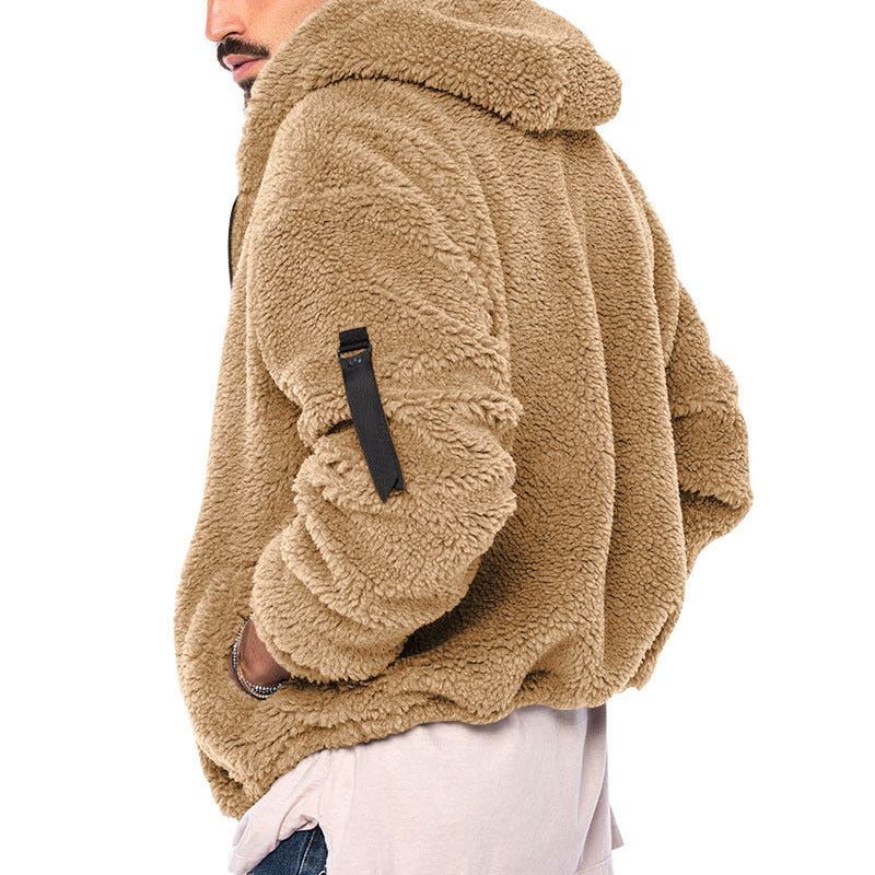 Men's Autumn And Winter Fleece Hooded Jackets