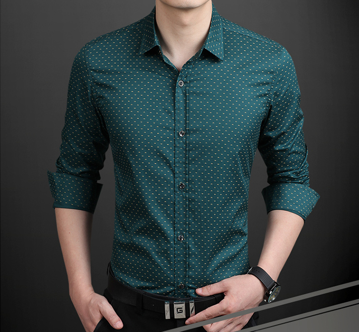2023 Fashion Male Shirt Long-Sleeves