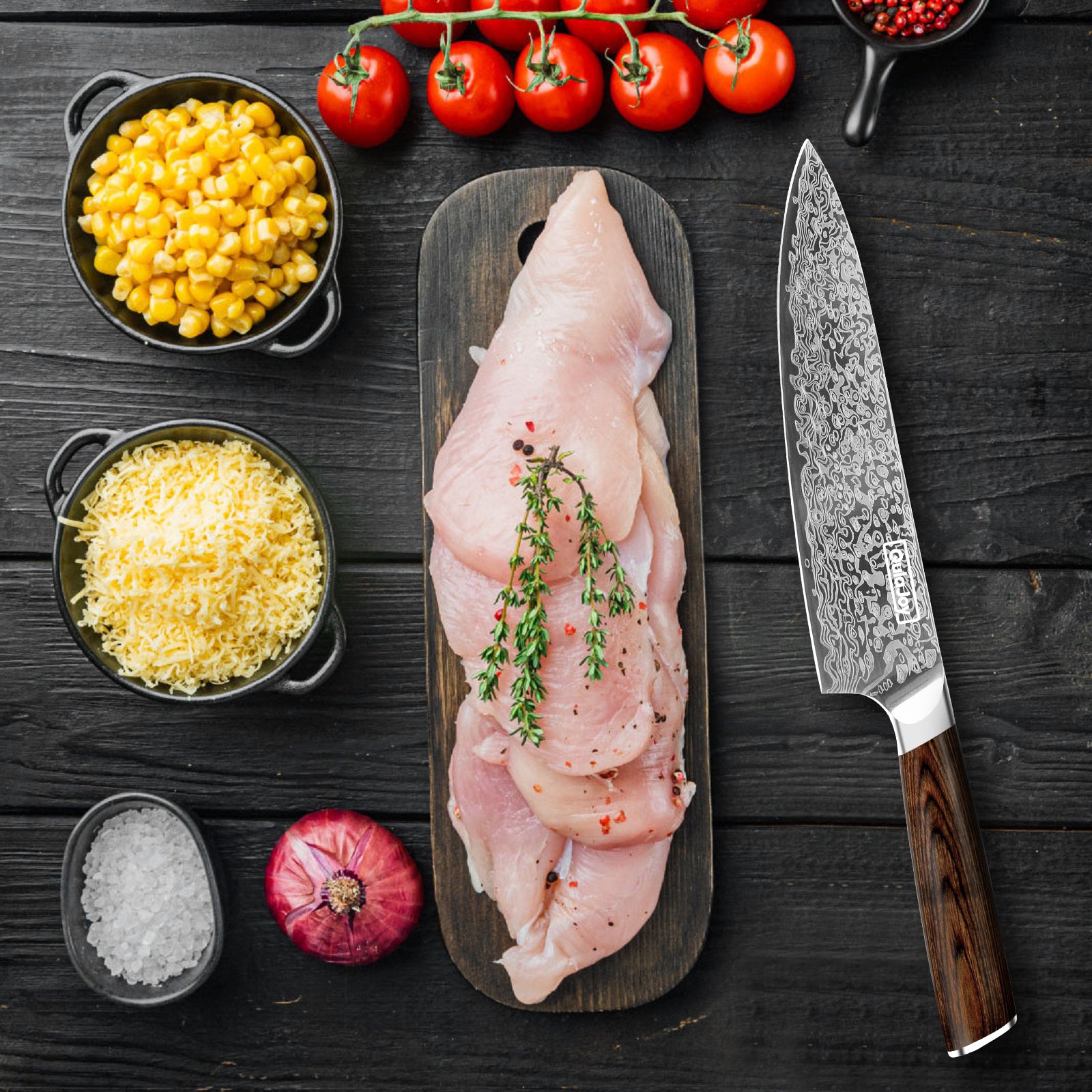 High Carbon German Steel Cooking Knives