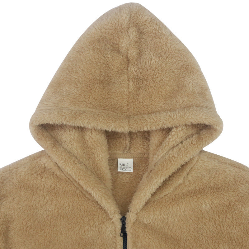 Men's Autumn And Winter Fleece Hooded Jackets