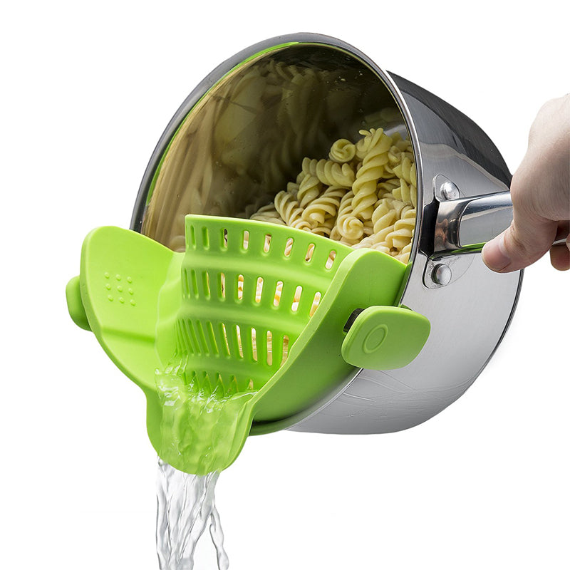 Anti-spill Pasta Pot Food Strainer