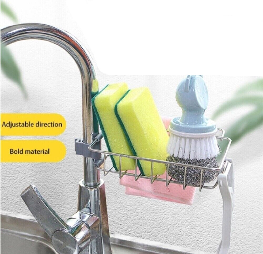 Sponge Soap Holder Shelf Kitchen Sink Faucet