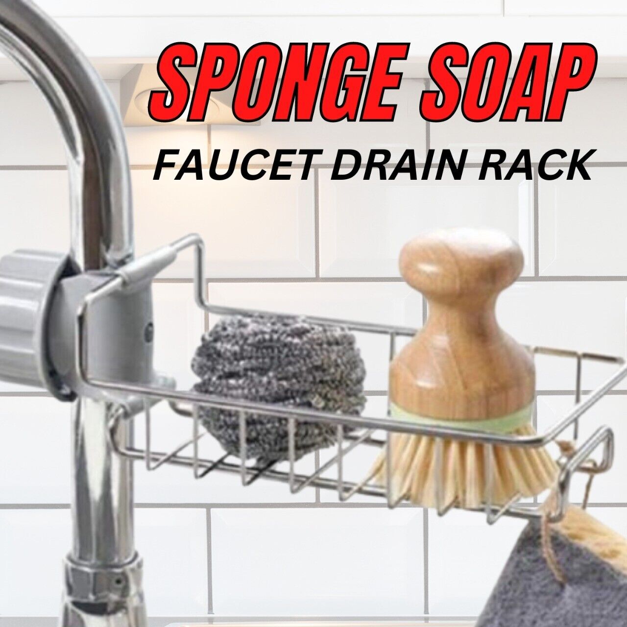 Drain Rack Storage Holder Kitchen Sink Faucet