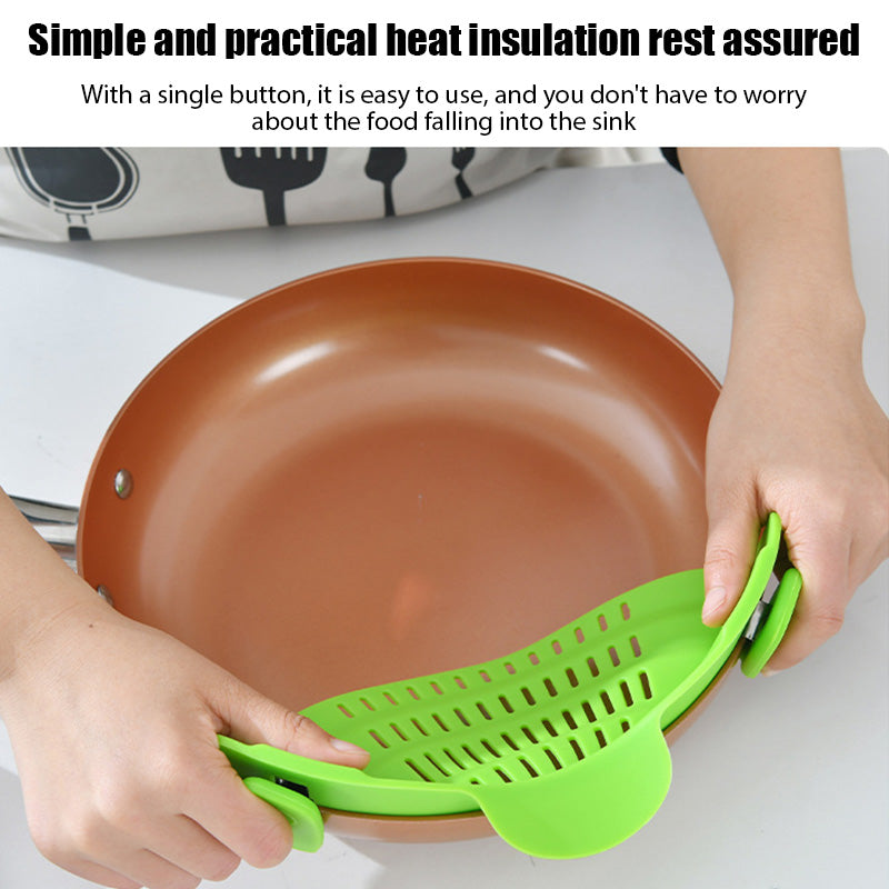 Anti-spill Pasta Pot Food Strainer