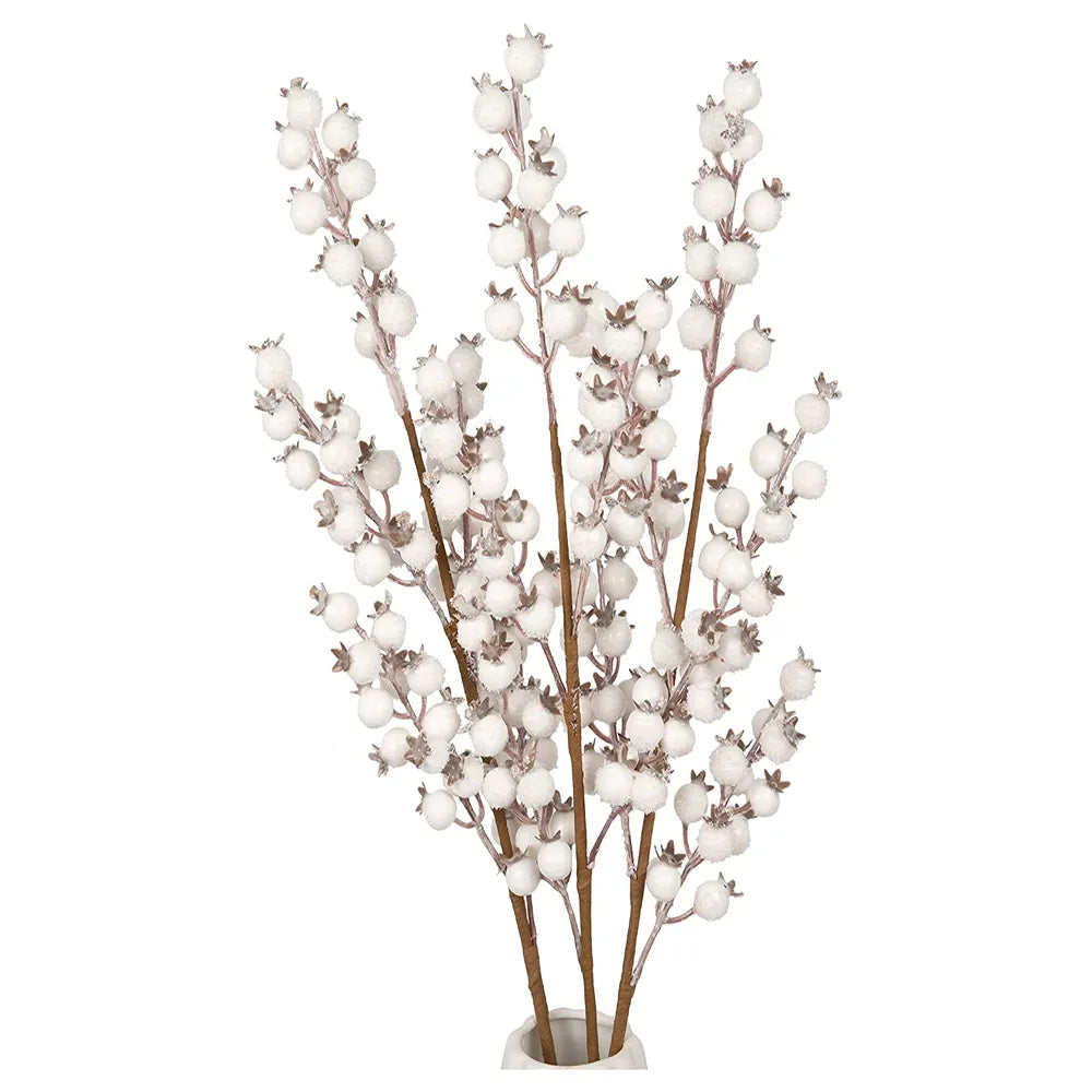 1Pcs Artificial White Berries Stems