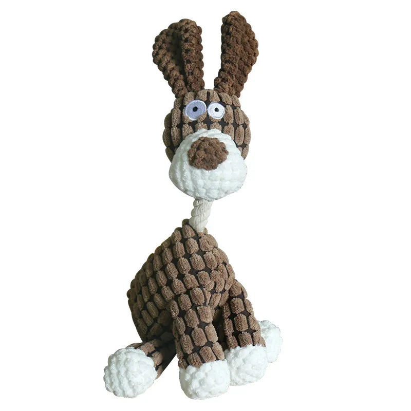 Pet Donkey Shape Corduroy Chew Toy