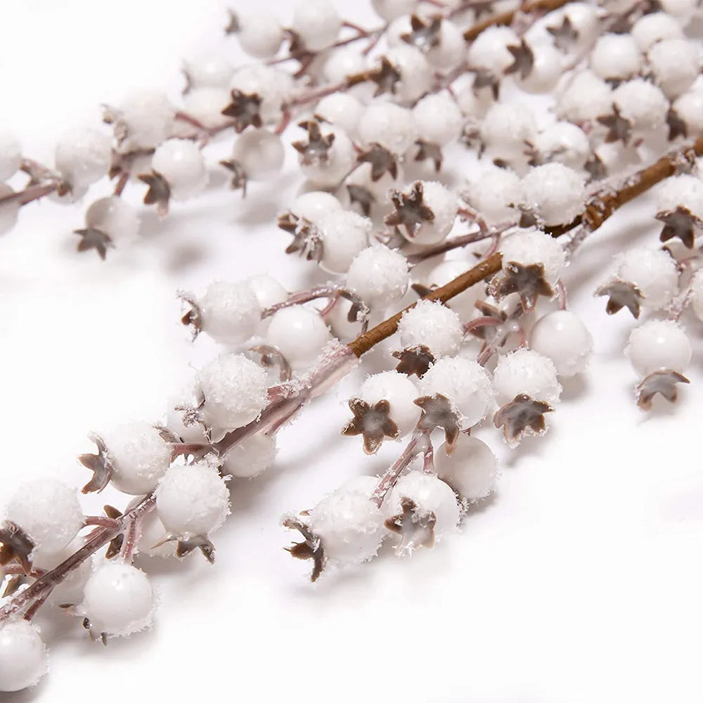 1Pcs Artificial White Berries Stems