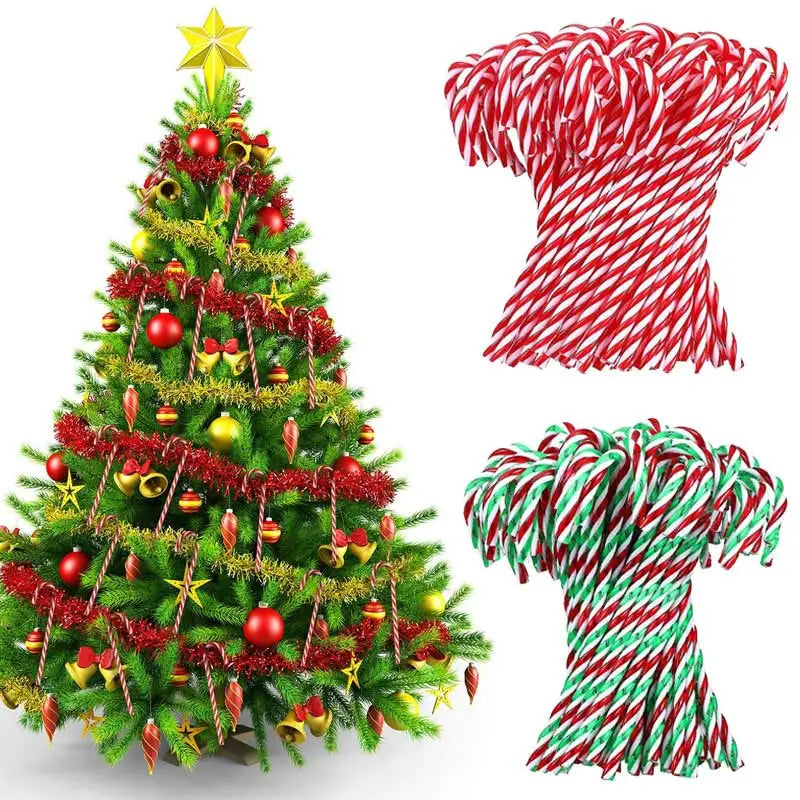 10/20pcs Christmas Acrylic Candy Canes