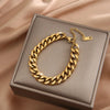 316L Stainless Steel Fashion Link Chain Bangle Bracelet