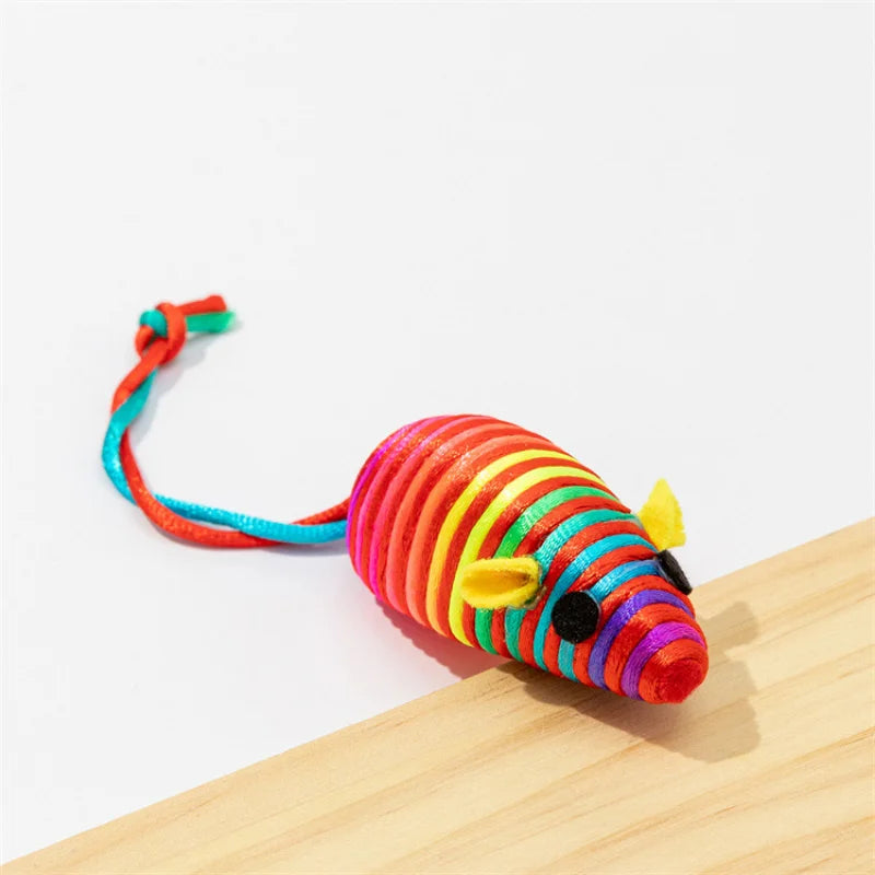 Cat Color Winding Mouse Toy