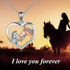 Girl and Horse Design Pendant Necklace