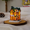 Christmas Decorations Resin Houses LED Night Lights