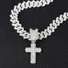 Men Women Shiny Cross Pendant Necklace