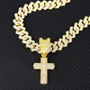 Men Women Shiny Cross Pendant Necklace