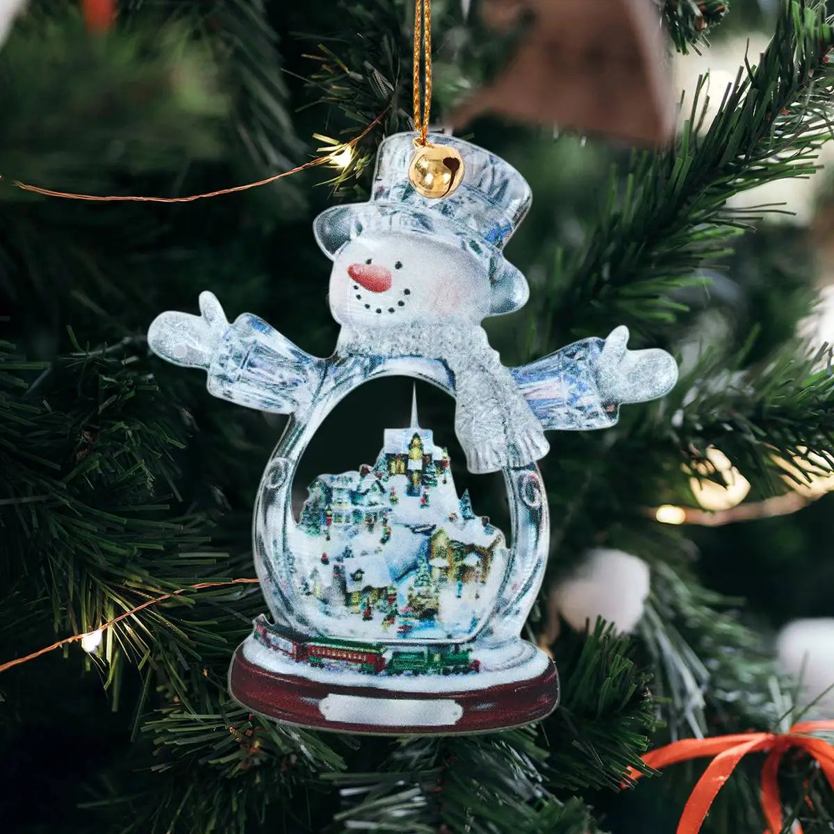 Christmas Tree Acrylic Snowman Hanging Pendant