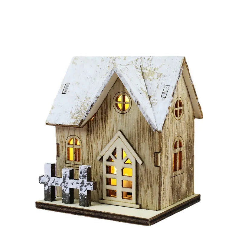 Christmas LED Light Wooden House