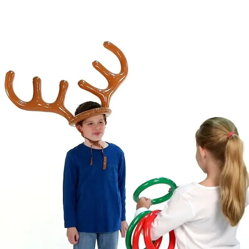 Inflatable Reindeer Antler Hat Ring