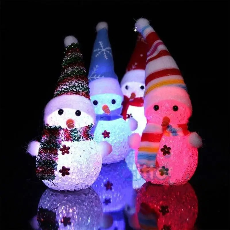 LED Snowman Santa Claus Ornament