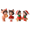 Miniature Christmas Couple Figurines