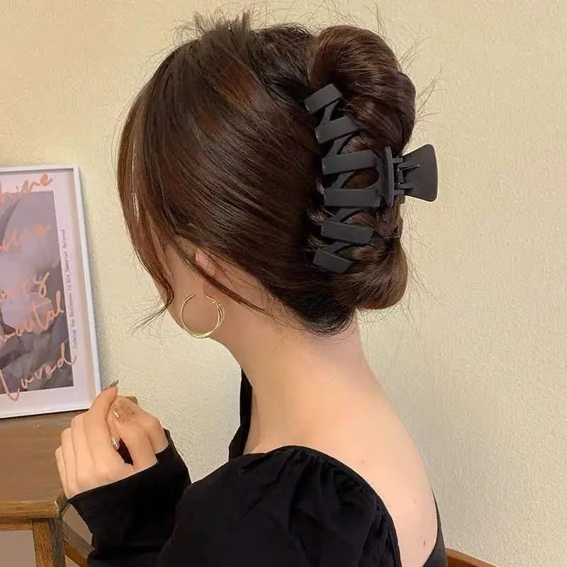 Women Matte Black Hair Clip