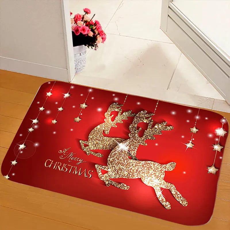 Home Elk Doormat Navidad Ornament Rug Mat