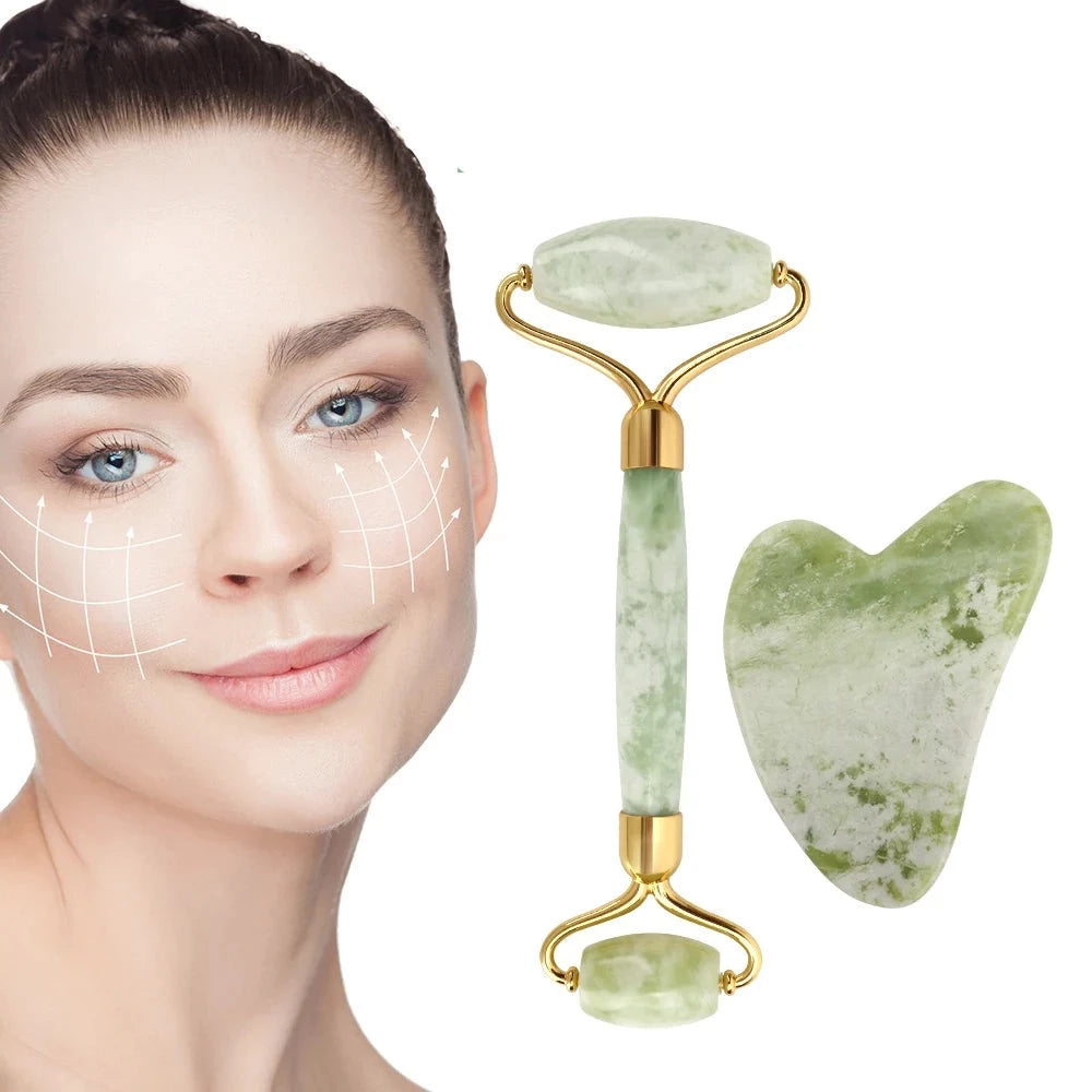 Gua Sha Scraper Board Face Massager Roller