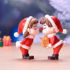 Miniature Christmas Couple Figurines