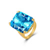 Women Square Sapphire Rings