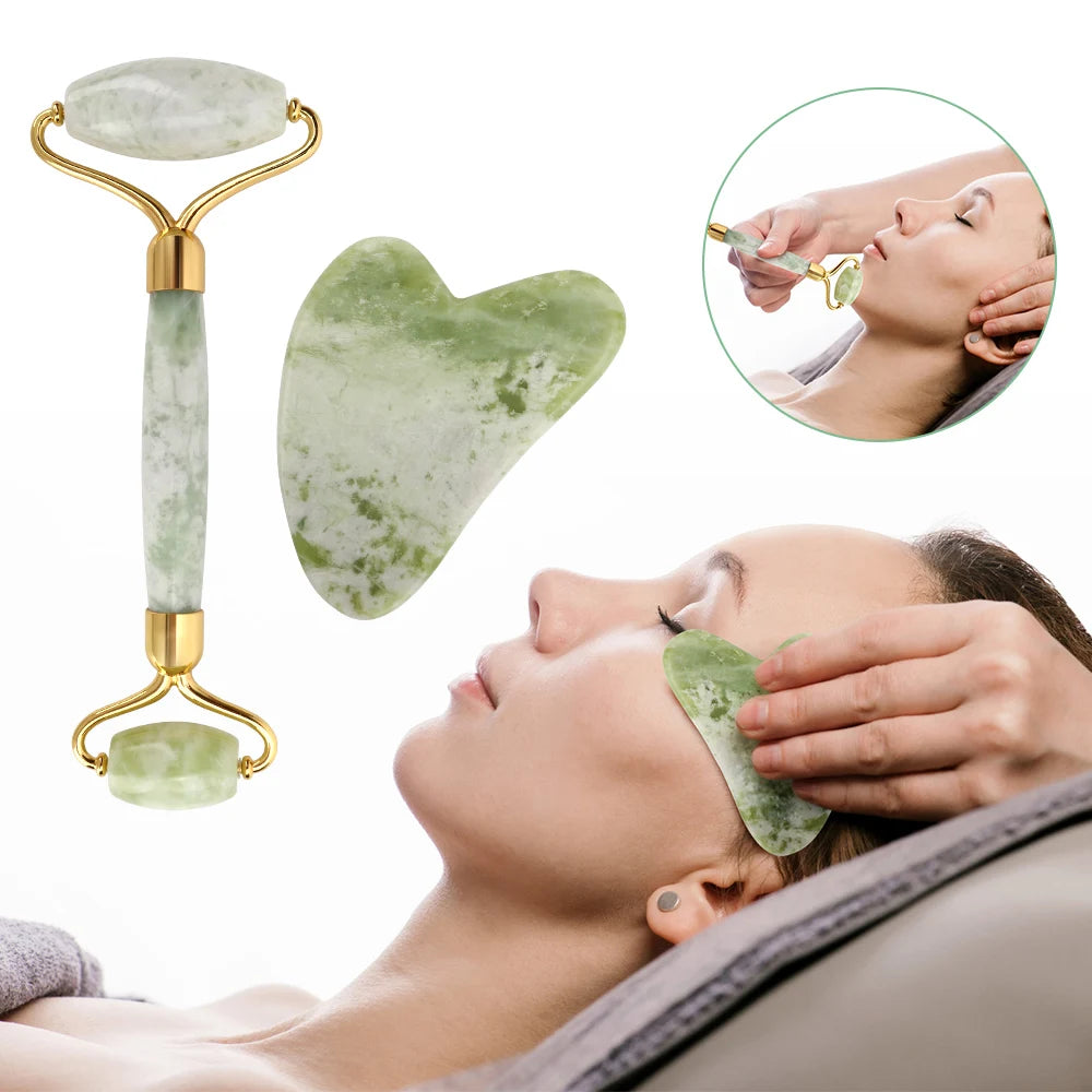 Gua Sha Scraper Board Face Massager Roller