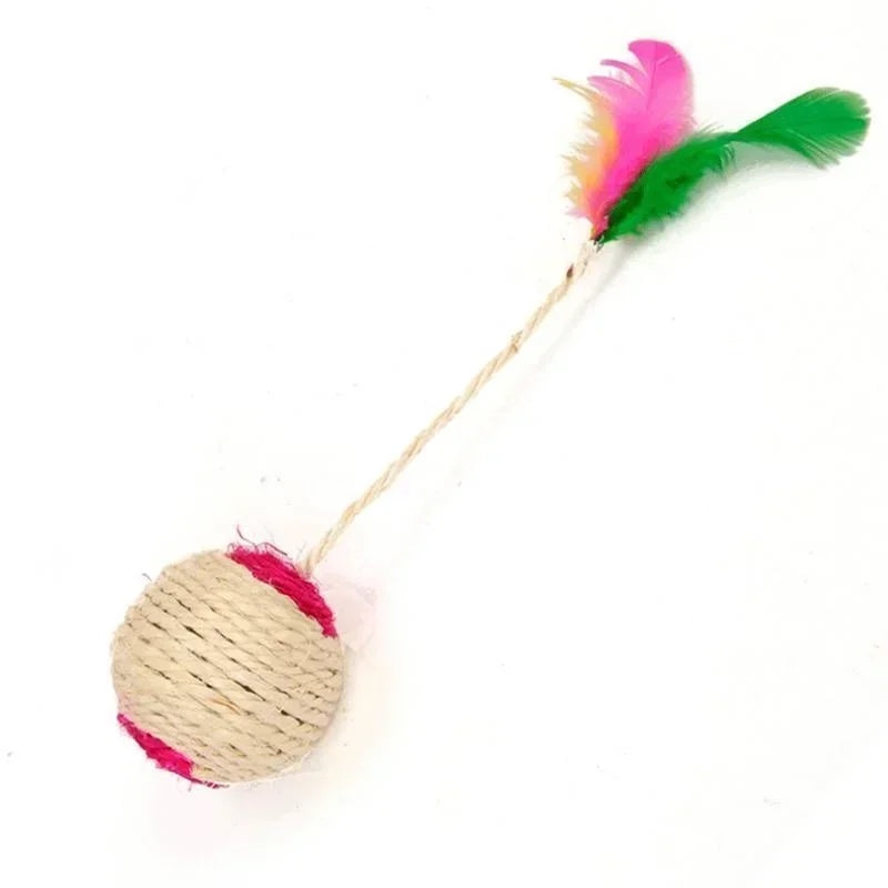 Cat Sisal Scratching Ball Interactive Toy