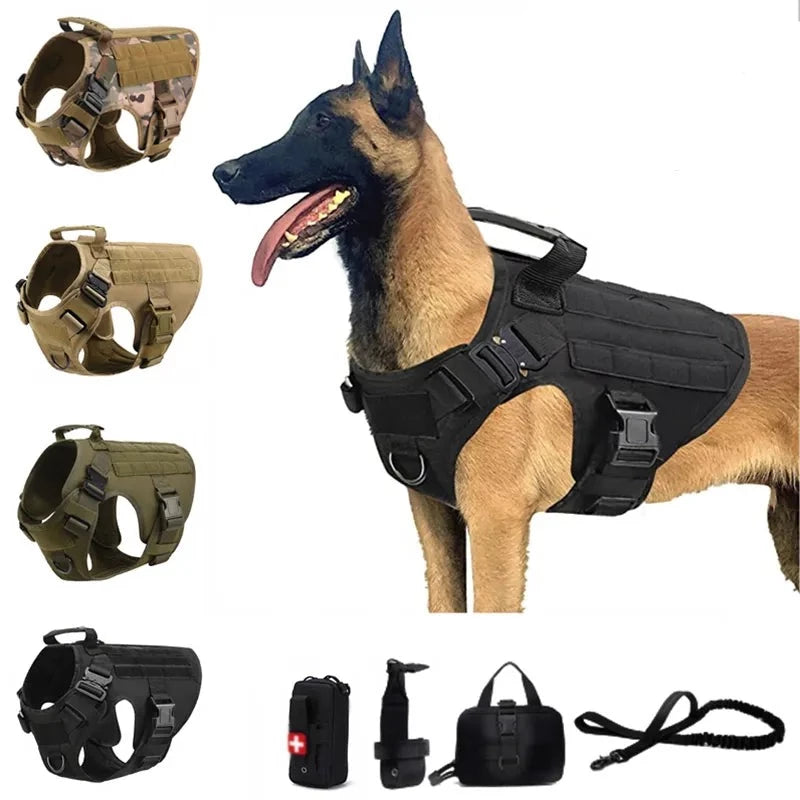 K9 Tactical Dog Harness and Leash Set