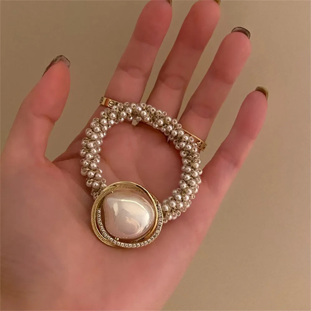 Exquisite Lady Pearl Hair Ties