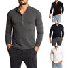 Men's Fashion Solid Color Long Sleeve O-neck T-shirts