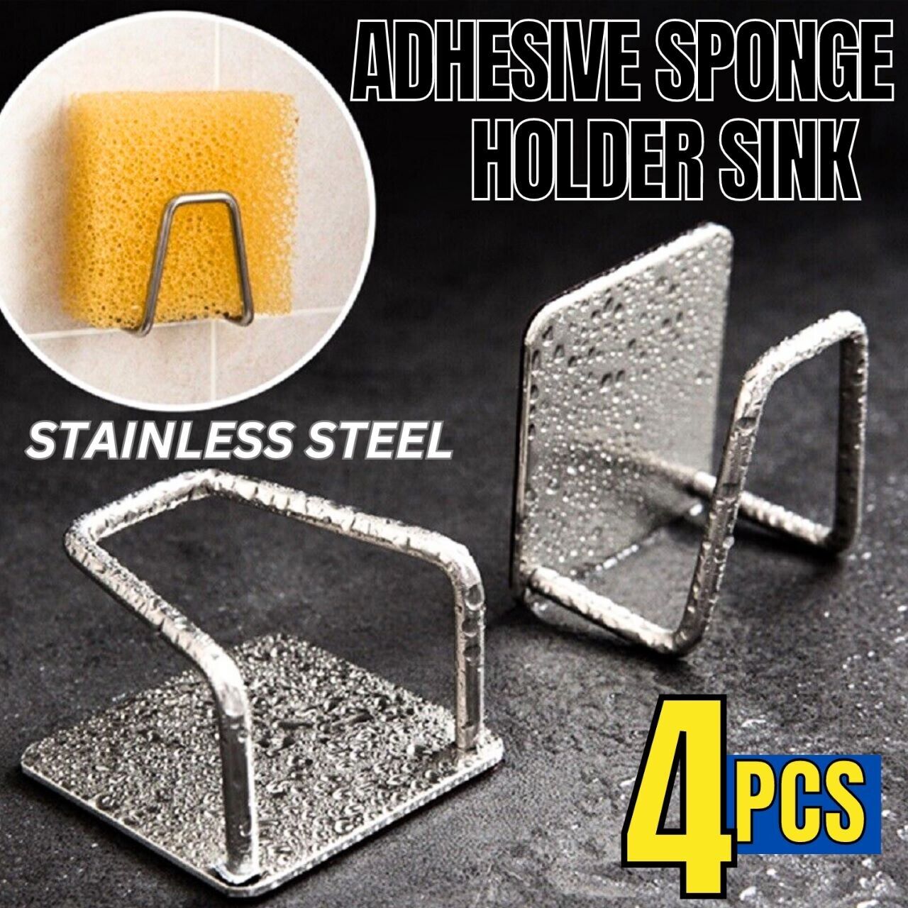 4-PACK Sponge Kitchen Sink Small Sponge Holder