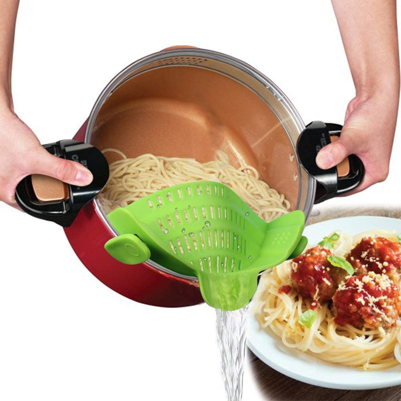 Anti-spill Pasta Pot Food Strainer