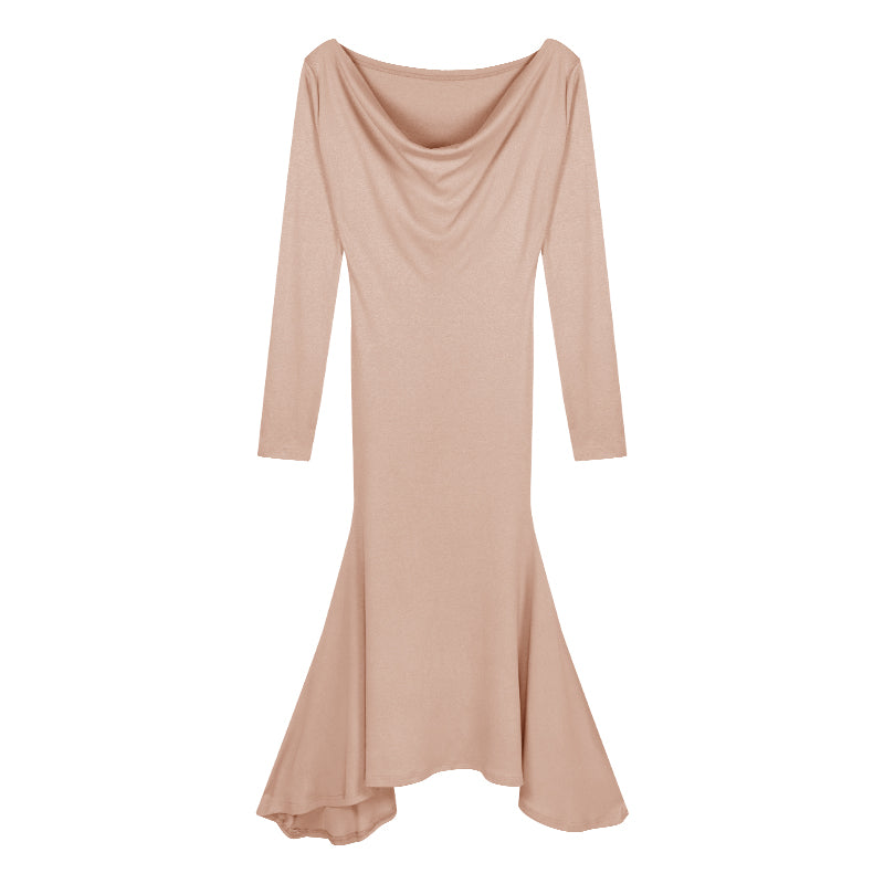 Pink Long-sleeved Dress