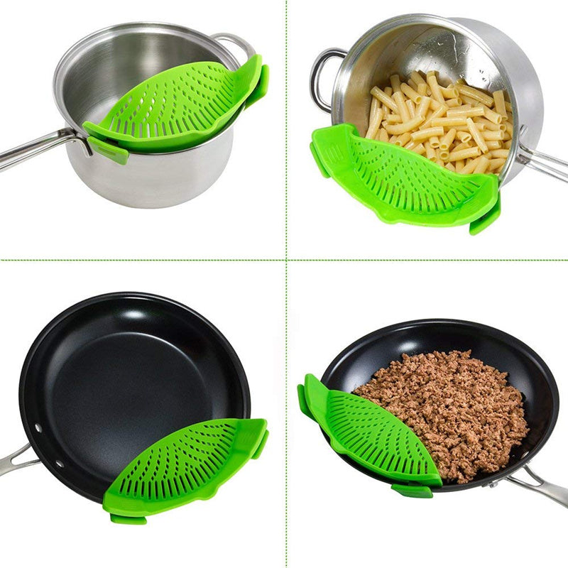 Anti-spill Pasta Pot Food Strainer