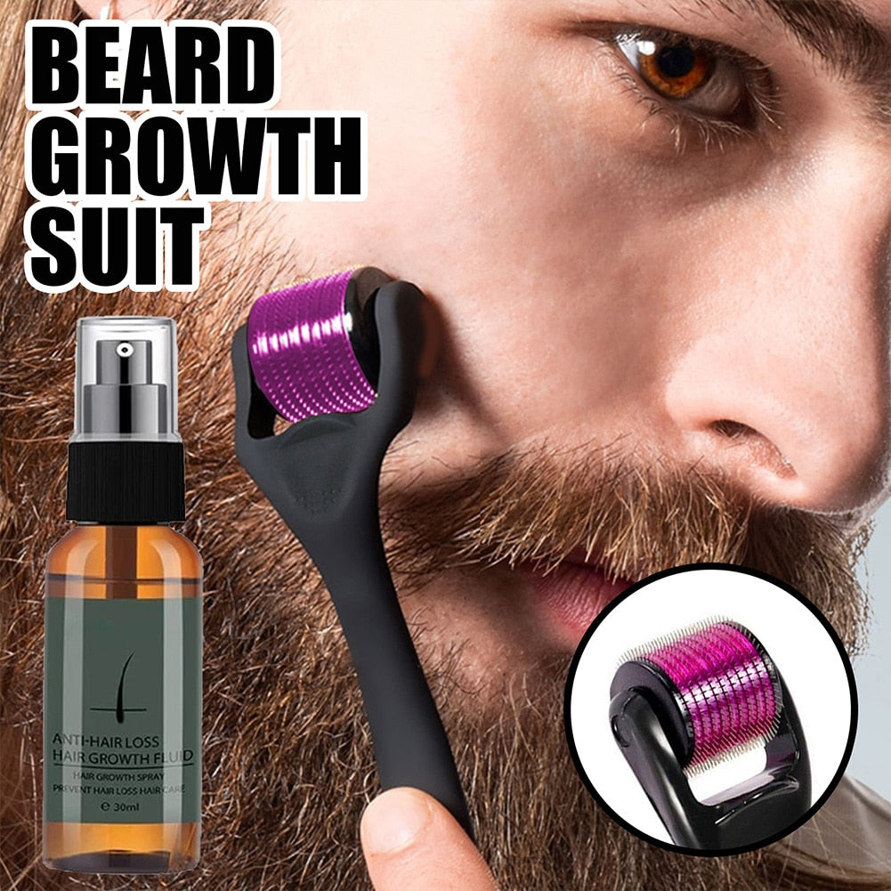 Beard Oil With Roller Set